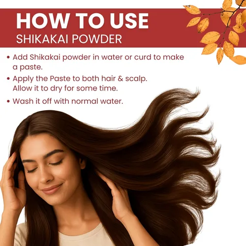 Vista 5 de Shikakai Powder 100% puro y natural - Limpiador y acondicionador ayurvédico sin químicos - Nutre el cabello, mejora el brillo, la suavidad