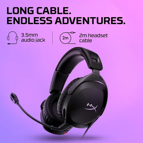 Vista 3 de HyperX Cloud Stinger 2 - Auriculares para juegos, auriculares DTS X Spatial Audio, auriculares ligeros sobre la oreja con micrófono, función