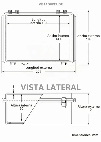 Vista 3 de Caja de conexiones Gratury, carcasa de plástico impermeable IP67 para proyectos eléctricos, cubierta con bisagras gris, incluye placa de montaje