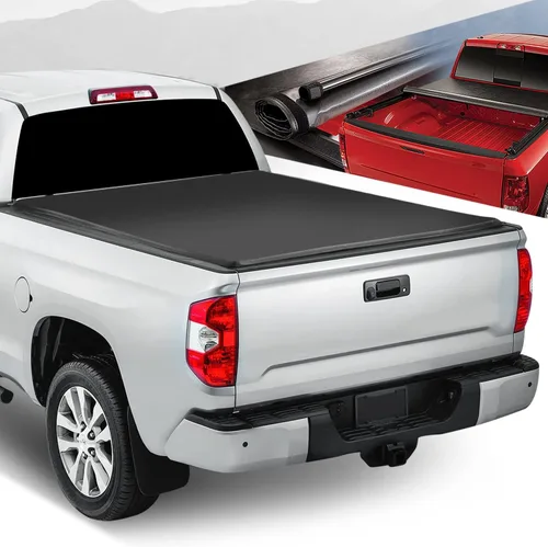 Vista 13 de Auto Dynasty - Cubierta suave de tres pliegues para plataforma de camioneta, compatible con Toyota Tundra 2014-2019, plataforma Fleetside/Styleside