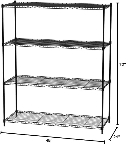Vista 2 de Safco Products 5294BL - Estantería de alambre industrial, Organzie Home, oficina, aulas, garajes y más 48 pulgadas de ancho x 24 pulgadas