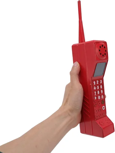 Vista 6 de Estink Adorno retro de ladrillo para teléfono celular, modelo retro de teléfono celular a la antigua, adorno de modelo de teléfono celular, adorno