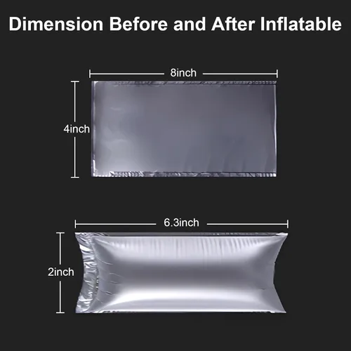 Vista 7 de 170 almohadas de aire para envío, bolsas de cojín de aire inflables prellenadas de 4 x 8 pulgadas, no necesita bomba, material de embalaje