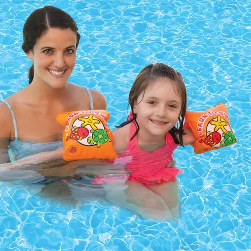 Vista 2 de Poolmaster Flotadores inflables de brazo para aprender a nadar para niños