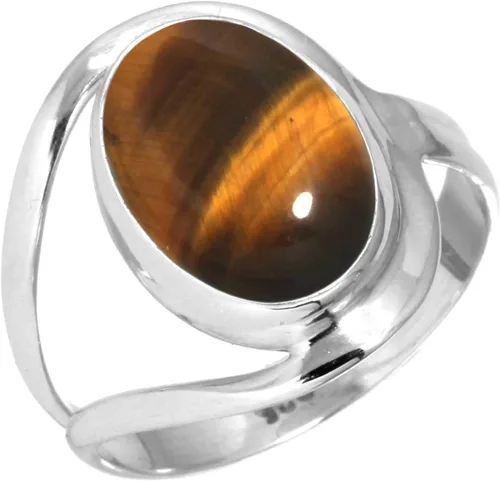 Vista 31 de Anillo de piedras preciosas naturales para mujer, perla, ojo de tigre, lapislázuli, cristal ovalado, bohemio, auténtica plata de ley 925, joyería