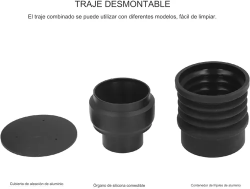 Vista 3 de Tolva de café de silicona, accesorios ligeros de la máquina de café negra para el molinillo de café