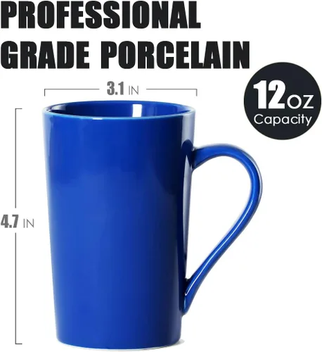 Vista 2 de M099 - Tazas de café de 12 onzas para fiesta de oficina, novedad de mármol para amigos, mujeres, hombres, hermanas y compañeros de trabajo, juego