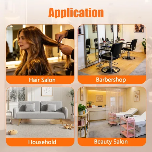 Vista 7 de Secador de pelo profesional multifunción, secador de peluquería de alta potencia de 1500 W con 5 discos térmicos y brazo ajustable giratorio