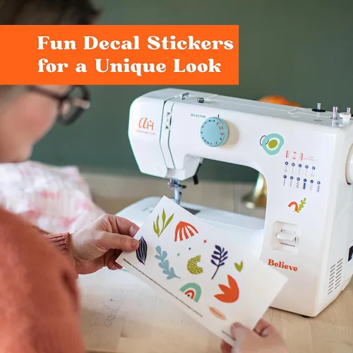 Vista 5 de La máquina de coser Believe para principiantes de American Home hace que coser para principiantes sea fácil en máquina de coser pequeña portátil