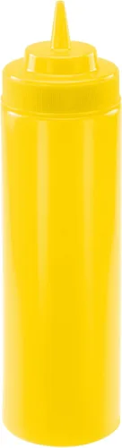 Vista 7 de Winco Juego de botellas exprimibles de 6 piezas, 8 onzas, color rojo, mediano