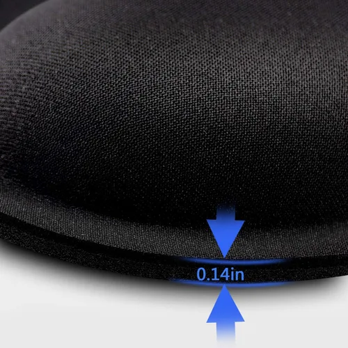 Vista 16 de Paquete de 3 alfombrillas ergonómicas para mouse con soporte para reposamuñecas, alfombrilla de mouse redonda para juegos con superficie lisa y base