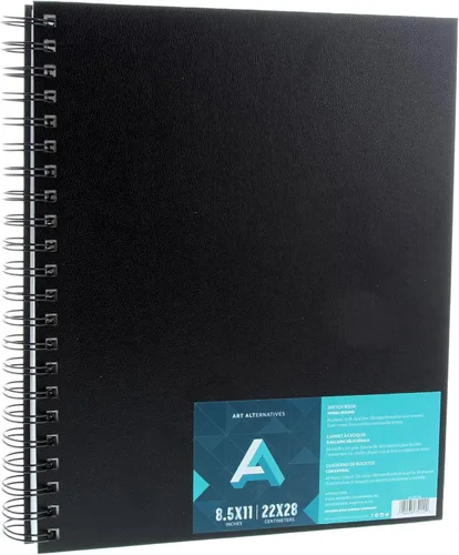 Vista 4 de Art Alternatives Cuaderno de bocetos encuadernado en espiral, 8.5 x 11 pulgadas