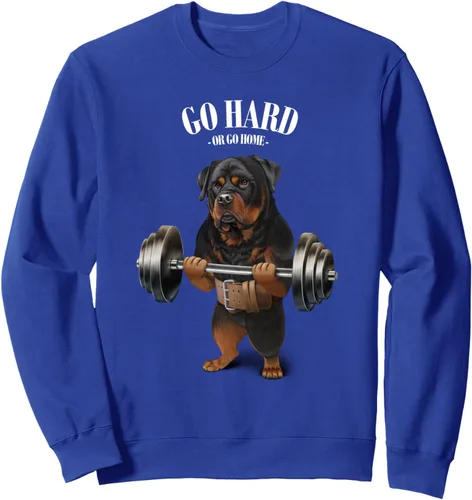 Vista 4 de Sudadera de levantamiento de pesas para perros Rottweiler, Negro