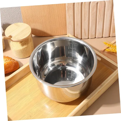 Vista 7 de Luxshiny Olla de arroz interior olla de cocina de acero inoxidable interior ollas 2l antiadherente olla de arroz contenedor para tradicional