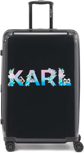 Vista 19 de KARL LAGERFELD Paris Flowers - Maleta vertical de 25 pulgadas, color negro