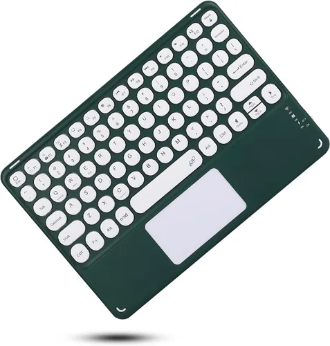 Vista 2 de Galaxy Tab S6 Lite 10.4 pulgadas 2024/2022/2020 Funda de teclado táctil con mouse Lindas teclas redondas Touchpad Slim Smart Magnético Desmontable