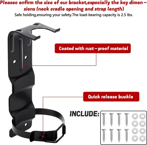 Vista 3 de Paquete de 2 soportes para extintor de incendios, soporte de pared para extintor de incendios de 2.5 libras, soporte de metal resistente
