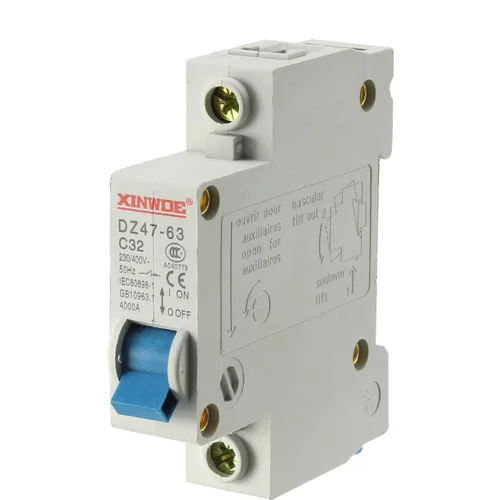 Vista 8 de uxcell 1 poste 10A 230/400V de baja tensión disyuntor miniatura montaje en carril DIN DZ47-63 C10