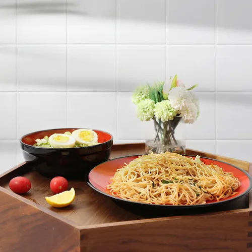 Vista 4 de TP Juego de 4 cuencos de melamina de 38 onzas para ensaladas de sopa Ramen Pho y pasta, juego de 4 cuencos japoneses grandes, irrompibles ligeros