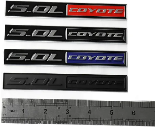 Vista 5 de 1pcs 5.0L Coyote Emblem 3D Badge V8 Engine Trunk Sticker Sticker Reemplazo para Mustang & F150 (Cromo/Azul)