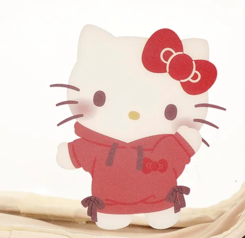 Vista 5 de Bioworld Sanrio Hello Kitty - Juego de bolsas de cosméticos de 3 piezas con estampado y cierre de cremallera