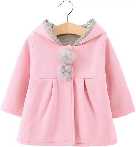 Vista 2 de Abrigo infantil con orejas en el gorro, para otoño e invierno