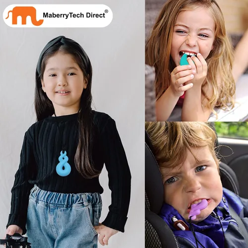 Vista 3 de Collar masticable, juguetes sensoriales para niños con autismo, paquete de 10