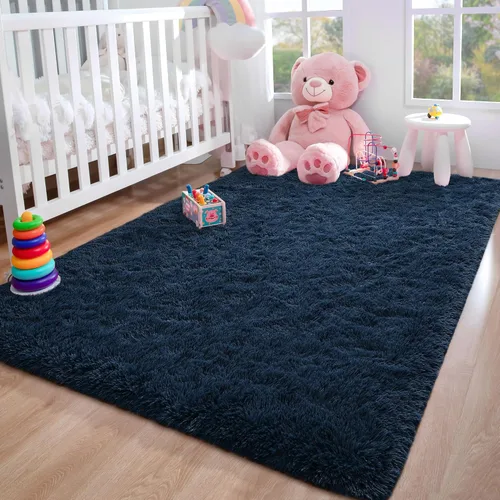 Vista 30 de Foxmas Alfombras de Área Suaves y Esponjosas para Dormitorio, Habitación de los Niños, Alfombra de Guardería de Felpa Peluda, Alfombras Peludas