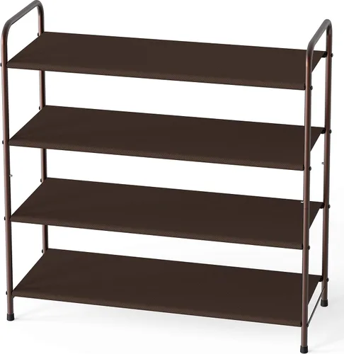 Vista 11 de Simple Houseware - Organizador de almacenamiento para zapatero de 2 niveles, color bronce