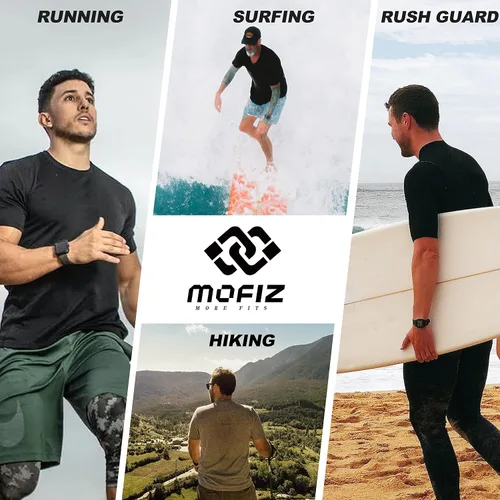 Vista 6 de MoFiz Camisas de protección solar UPF 50+ UV para hombre, camiseta de natación de manga corta, camiseta de pesca para hombre, playa al aire libre