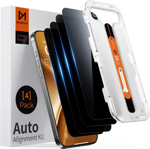 Vista 14 de DIMONCOAT - Paquete de 4 protectores de pantalla de privacidad para iPhone 14 Pro de 6.1 pulgadas