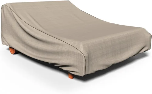 Vista 10 de Budge English Garden - Funda para tumbona de patio (paquete de 2) resistente e impermeable, grande, tweed marrón