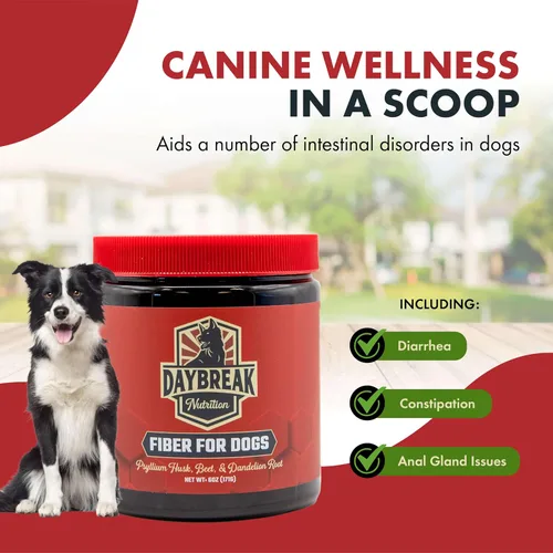 Vista 7 de Daybreak Nutrition Fibra para perros Polvo de cáscara de psyllium