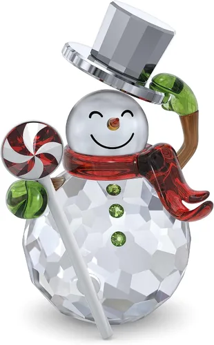 Vista 19 de Swarovski 's Holiday Cheers - Adorno de bulldog francés, cristales verdes y rojos, parte de la colección Holiday Cheers Verde y Rojo