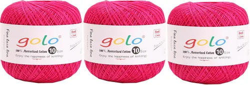 Vista 137 de Golo - 3 bolas de hilo de ganchillo tamaño 10, hilo de crochet para tejer a mano 102