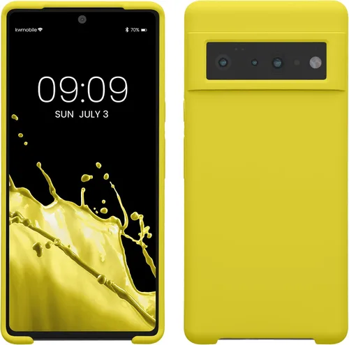 Vista 92 de kwmobile Funda Compatible con Google Pixel 6 Pro - Funda de Teléfono de Silicona TPU con Acabado Suave - Azul Caribe