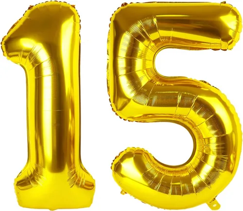 Vista 351 de Globos con números de 40 pulgadas, color negro, para decoraciones de cumpleaños de 10 a 100 años Jumbo 40In & Vibrant Color, With Hanging Holes
