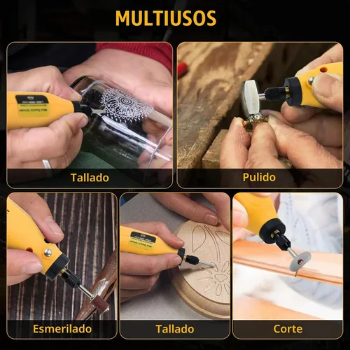 Vista 5 de Kit de herramientas rotativas inalámbricas para batería DEWALT de 20 V máximo, 6 velocidades con 25 accesorios, herramienta giratoria multiusos