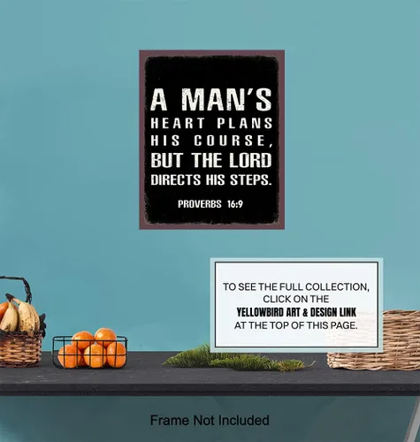 Vista 6 de Regalos cristianos para decoración de hombres, arte de pared religioso, versículos de la Biblia, salmos de las Sagradas Escrituras, regalos