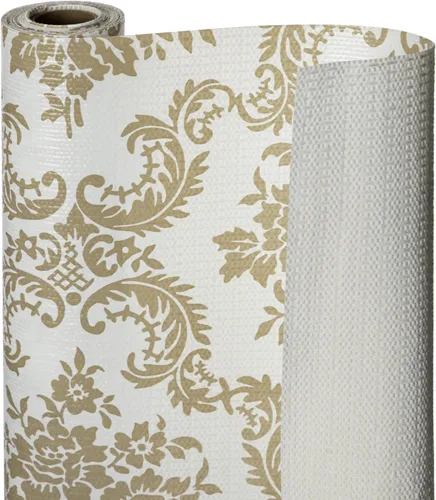 Vista 23 de Revestimiento floral para cajones y estantes de 12 pulgadas de ancho x 120 pulgadas de largo, no adhesivo, agarre fuerte, antideslizante