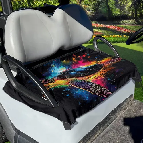Vista 8 de Fundas universales para asiento de carrito de golf, suaves y cómodas, protección para todo tipo de clima, funda para carrito de golf para 2