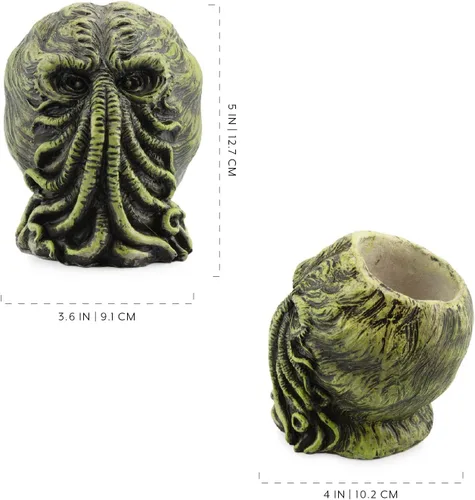 Vista 6 de Maceta de Cthulhu de Toy Vault (5 pulgadas); Maceta mini de resina de monstruos inspirada en H.P. Lovecraft