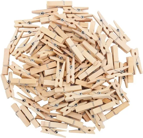 Vista 11 de DECORA Pinza de madera pintada colorida de 1.4 in/1.38 pulgadas, 100 piezas para clips de fotos, álbumes de chatarra, manualidades, envoltura
