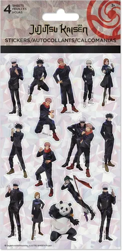 Vista 4 de Pegatinas estándar Jujutsu Kaisen - 4 hojas