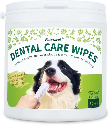 Vista 10 de Petstoral Toallitas de cuidado dental para perros y gatos, 50