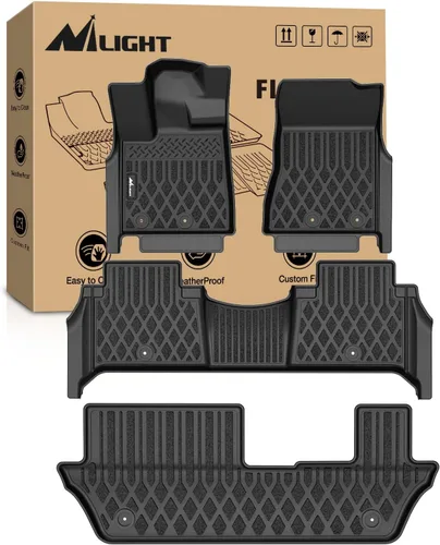 Vista 12 de Nilight Alfombrillas TPE para Nissan Altima 2007 2008 2009 2010 2011 2012 para todo tipo de clima, ajuste personalizado, forros de piso resistentes