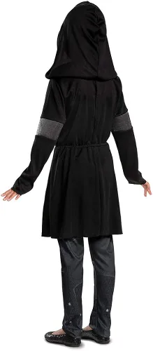 Vista 2 de Girls Snake Eyes Costume for Kids Deluxe Official GI Joe Costume with Mask