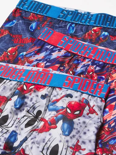 Vista 3 de Spiderman Boys' Boxer Brief Multipacks with Multiple Print Choices Available in Sizes 4, 6, 8, 10, and 12