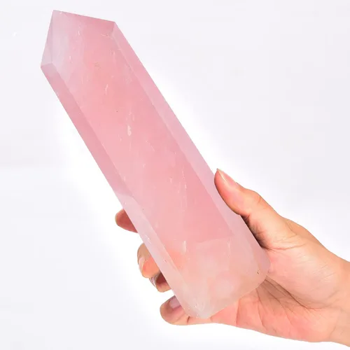 Vista 20 de Torre Obelisco de Piedra de Sangre de África Grande Varita de Punta de Cristal Curativo Natural de 6 Facetas Reiki Meditación Decoración del Hogar