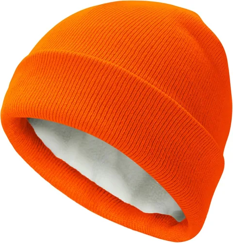 Vista 13 de PFFY Beanie for Men Women Unisex Knit Cuffed Plain Winter Thick Lined Beanies Hats